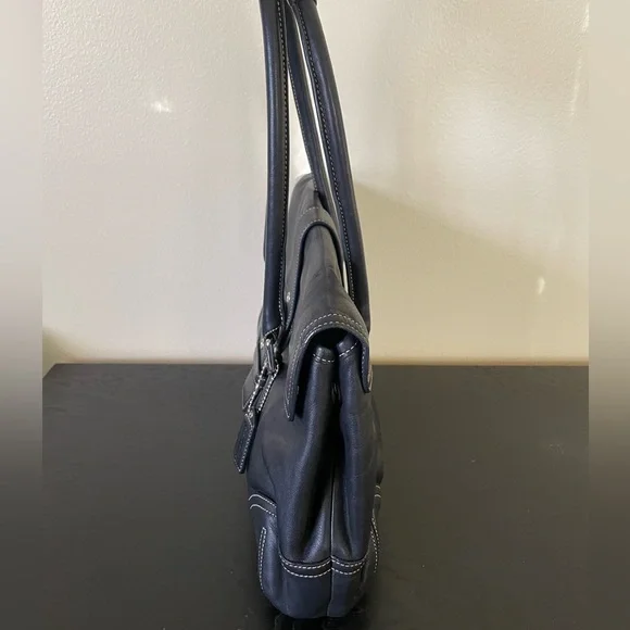 Vintage Coach 9550 Black Leather Hampton Soho Flap Back Satchel - Picture 4 of 12